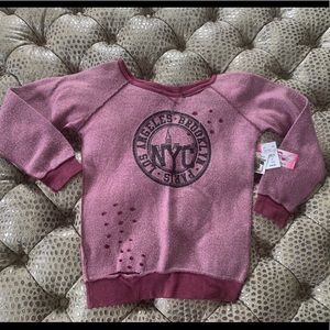NWT So Nikki Distressed Sweatshirt Size M